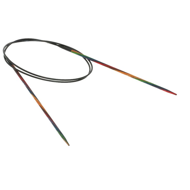 Rundstricknadel Design-Holz Multicolor St. 2,5/ 80cm - von Lana Grossa