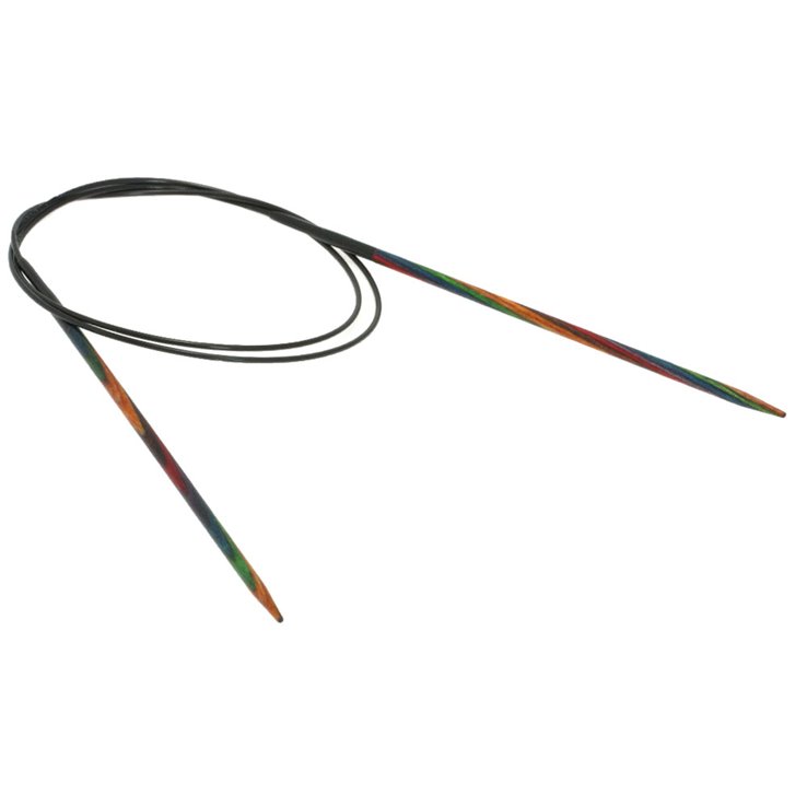 Rundstricknadel Design-Holz Multicolor St. 3,25/ 80cm - von Lana Grossa