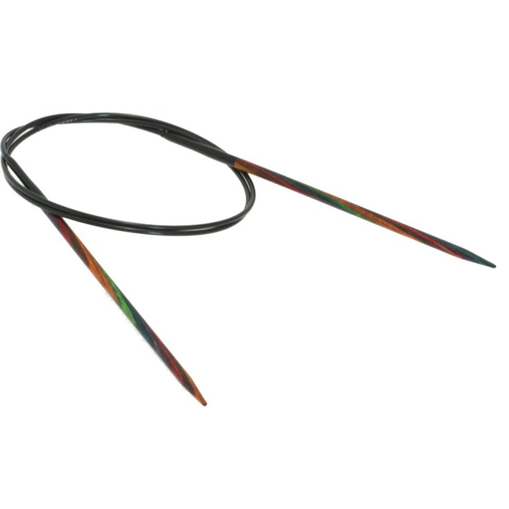 Rundstricknadel Design-Holz Multicolor St. 3,5/ 80cm - von Lana Grossa