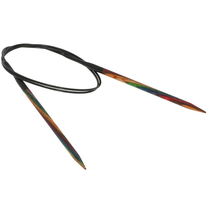 Rundstricknadel Design-Holz Color St. 5,0/80cm - von Lana Grossa