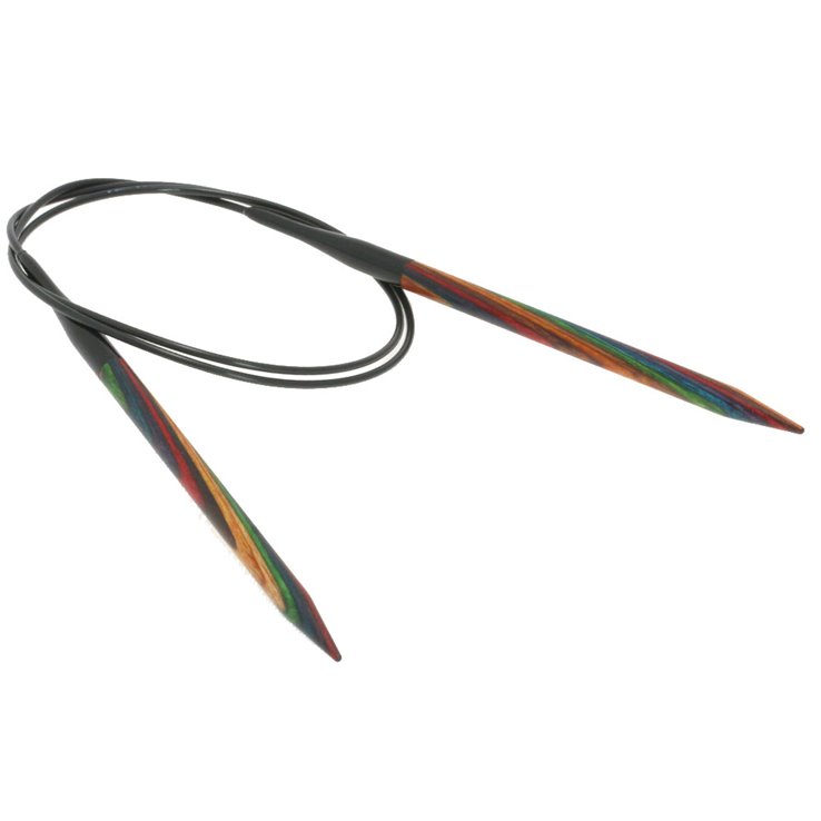 Rundstricknadel Design-Holz Multicolor St. 6,0/ 80cm - von Lana Grossa