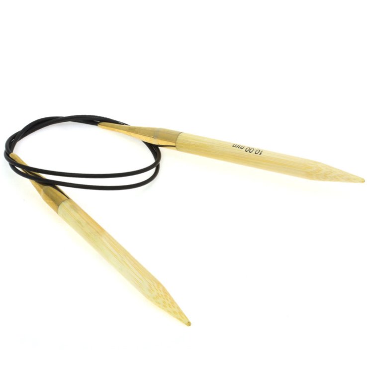 Rundstricknadel Bambus St.10,0/80cm - von Lana Grossa