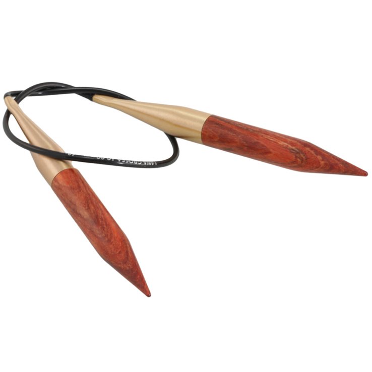 Rundstricknadel Design-Holz Signal St.10,0/ 40cm - von Lana Grossa