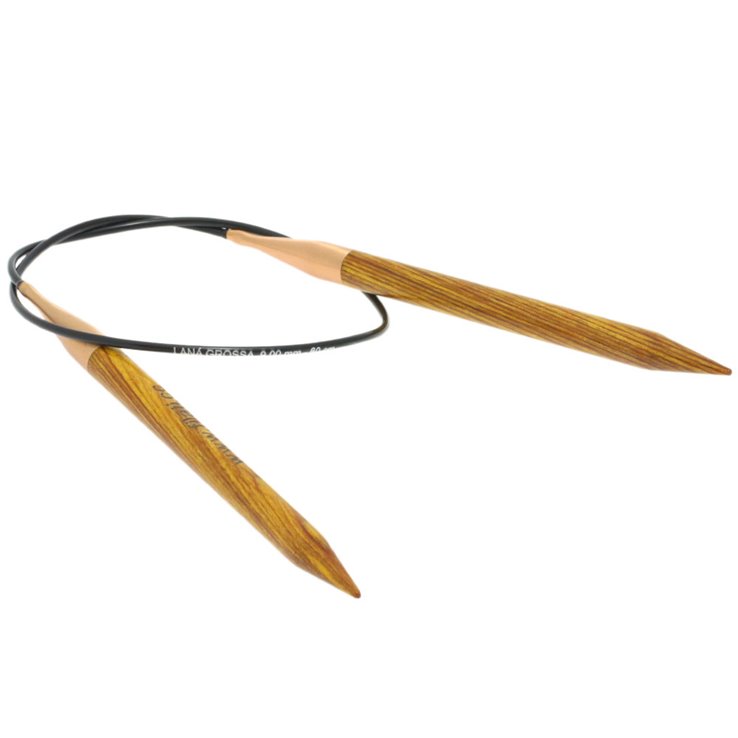 Rundstricknadel Design-Holz Signal St. 9,0/ 60cm - von Lana Grossa