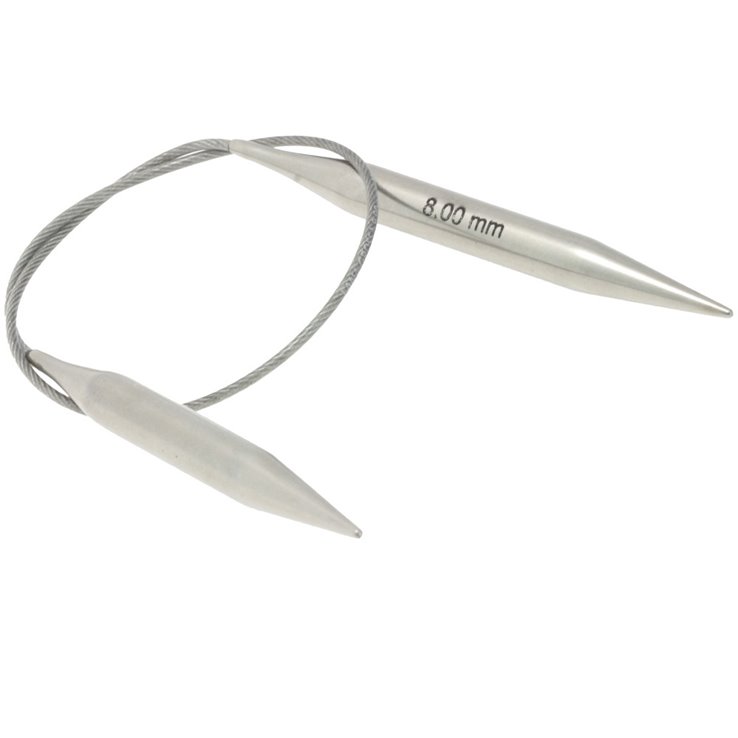 Rundstricknadel Edelstahl St. 8,0/ 40cm - von Lana Grossa