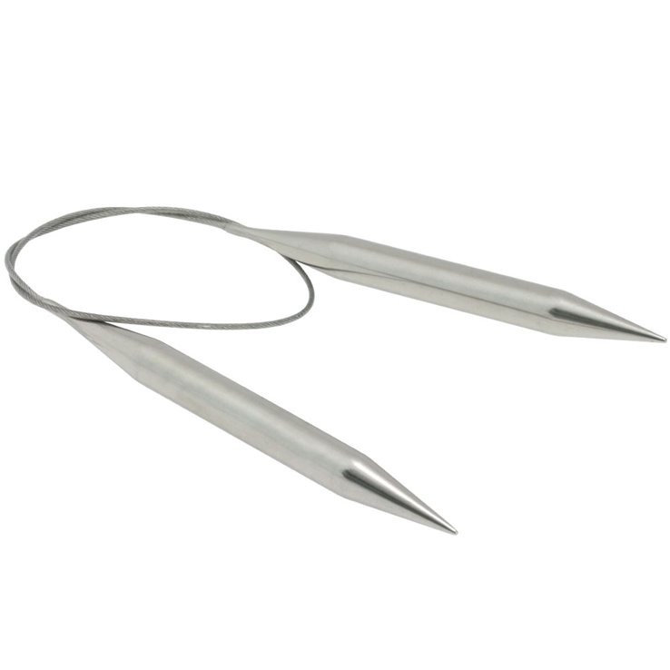Rundstricknadel Edelstahl St. 12,0/ 60cm - von Lana Grossa