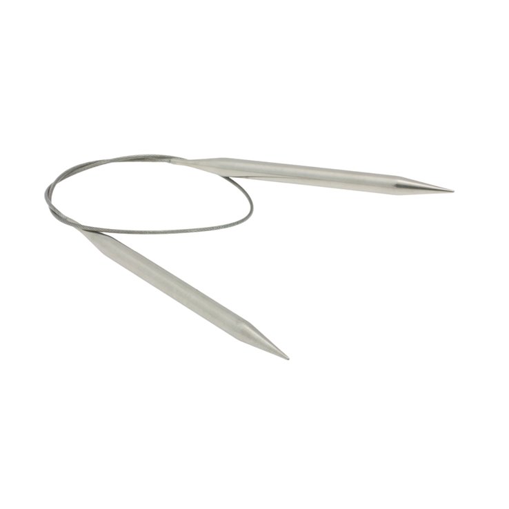 Rundstricknadel Edelstahl St. 8,0/ 60cm - von Lana Grossa