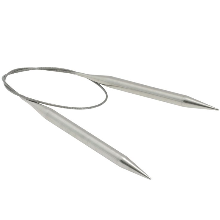 Rundstricknadel Edelstahl St. 9,0/ 60cm - von Lana Grossa