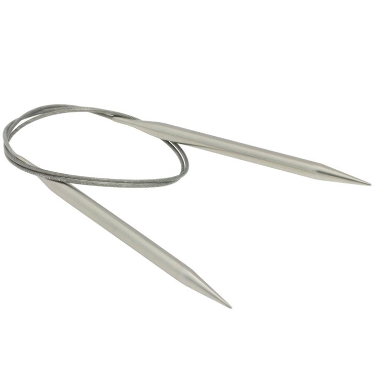 Rundstricknadel Edelstahl St. 7,0/ 80cm - von Lana Grossa
