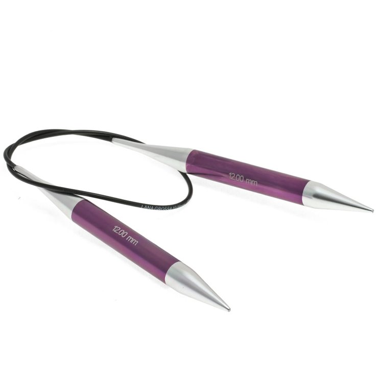 Rundstricknadel Aluminium Rainbow St. 12,0/ 60cm - von Lana Grossa