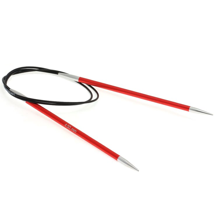 Rundstricknadel Aluminium Rainbow St.  4,5/ 80cm - von Lana Grossa