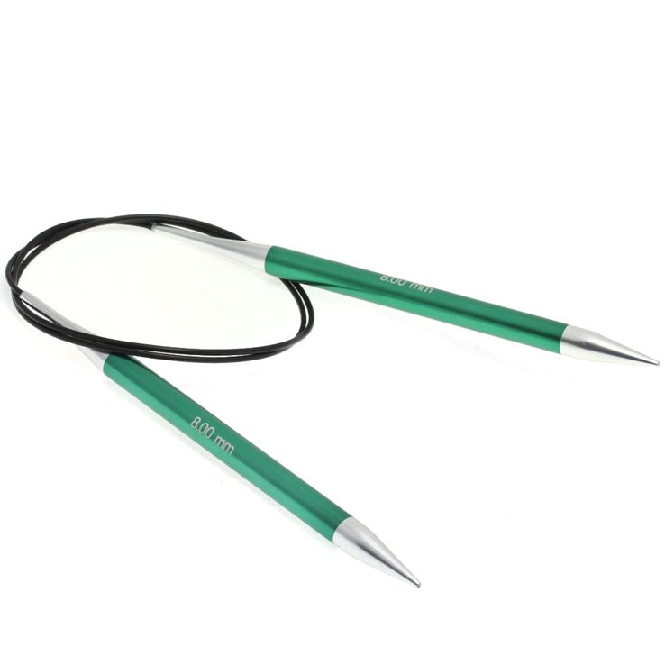 Rundstricknadel Aluminium Rainbow St. 8,0/100cm - von Lana Grossa